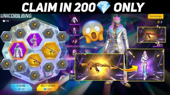 Garena Free Fire Redeem Codes for October 14: Get amazing rewards with the  Unicorn Ring Luck Royale event