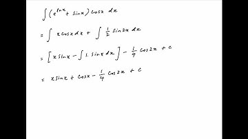 Find the indefinite integral of [exp(lnx) + sinx ] cosx.