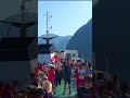 Geiranger Fjord der Bus stand ein Deck tiefer