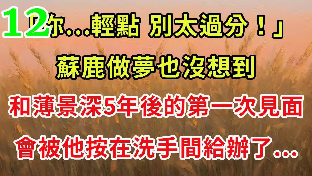 《薄總，太太有了！》第12集！「你...輕點，別太過分！」蘇鹿做夢也沒想到，和薄景深五年後的第一次見面，會被他按在洗手間給辦了...