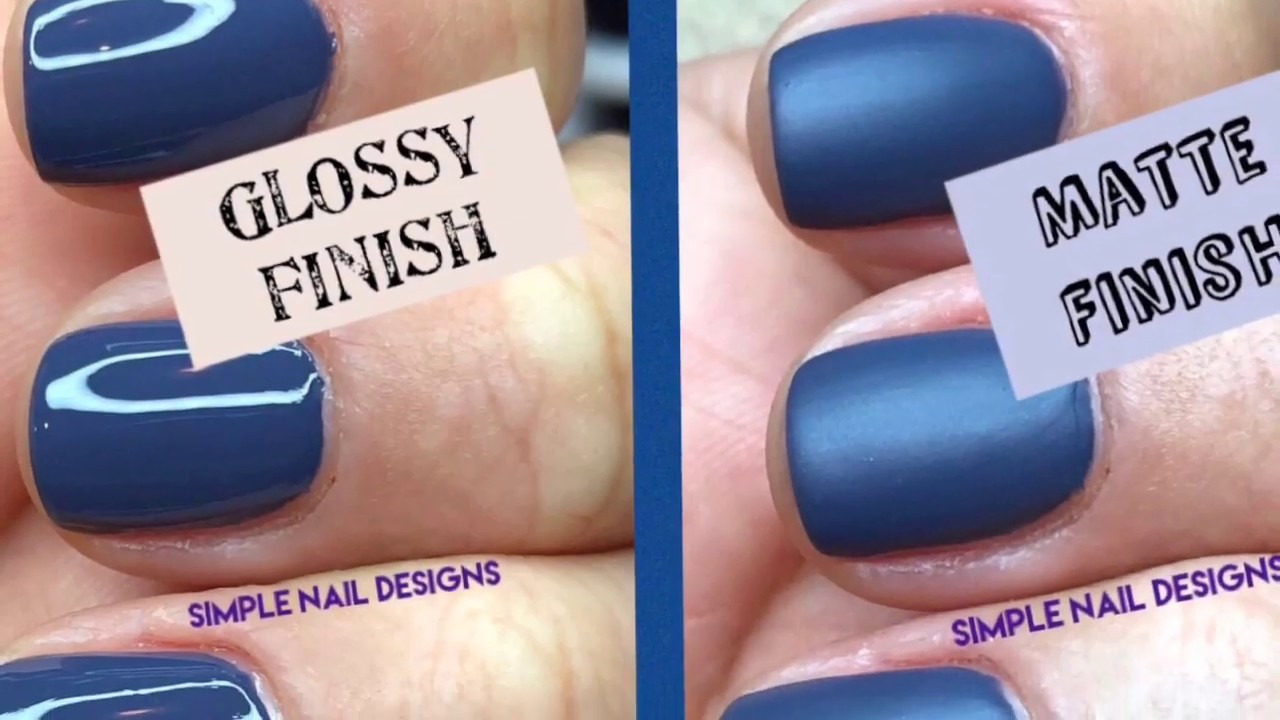 BEST OPI BLUE NAIL POLISH IN GLOSSY AND MATTE QUICK NAIL TUTORIAL - YouTube