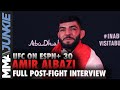 Amir Albazi nets UFC's first triangle choke of 2020 | UFC on ESPN+ 30 post-fight interview