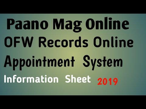 PAANO KUMUHA NG ONLINE APPOINTMENT FOR OFW RECORDS | INFORMATION SHEET | POEA OFW INFORMATION SHEET