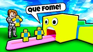 TOME CUIDADO COM ESSE NOOB GIGANTE QUE COME QUALQUER COISA QUE VÊ PELA FRENTE (Roblox Feed The Noob)