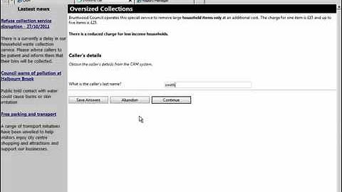 Local government: Sage CRM with TKDialogs call scripting