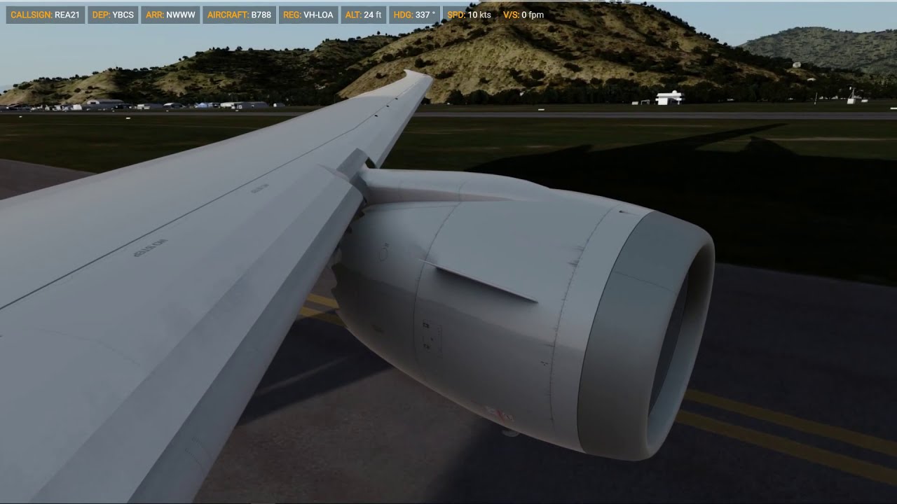 Deno Streams...Prepar3D. 787 Cairns-Nouméa