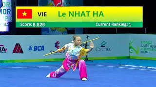 Le Nhat Ha 🇻🇳 8.82 score🥇 Gunshu Group C girls, 8th World Junior Wushu Championship