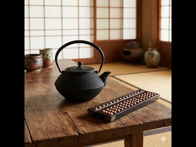 南部鉄器急須兼用鉄瓶算玉アラレ0.8L OH-323 Teapot Kettle Combo