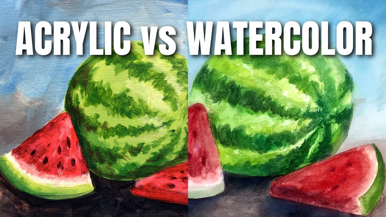 Acrylic vs Watercolor Which painting style is best for you? YouTube
