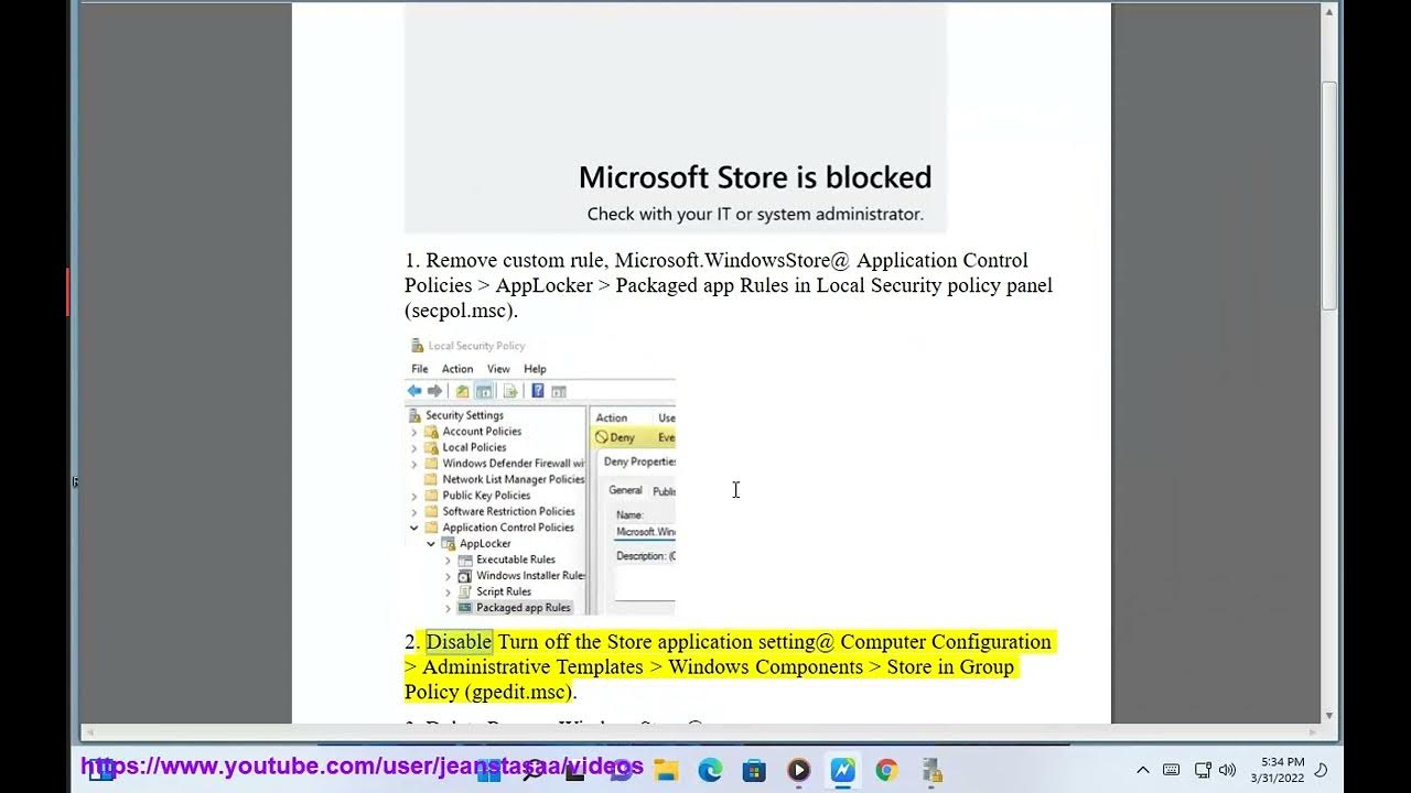 Fix Microsoft Store blocked by administrator in Windows 11 (2023 Updated) YouTube