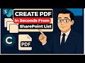 How to Create PDF from SharePoint List with Power Automate in Minutes | Step-by-Step Tutorial