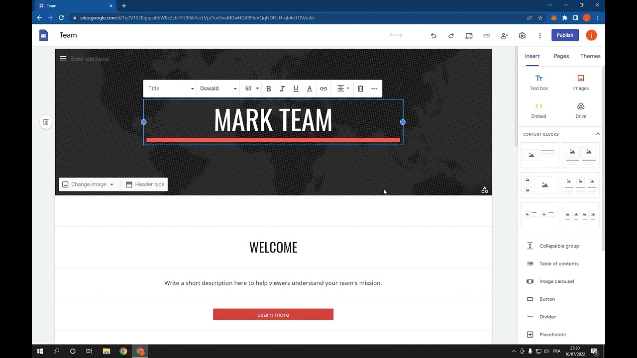 How To Add And Make And Create Team Page on Google Sites