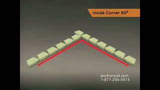 How to Build a Concrete Block Retaining Wall: Inside 90 Degree Corner