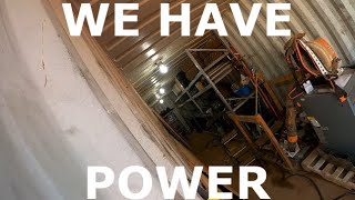 How To: install lights in a shipping container