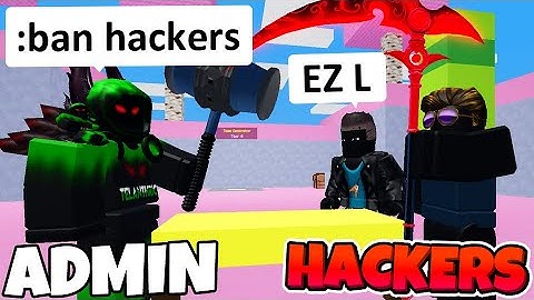 ADMIN vs 2 HACKERS in Roblox BedWars...