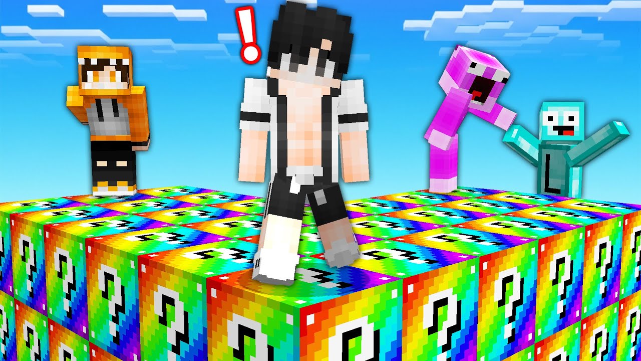 我要活著離開彩虹幸運方塊空島！