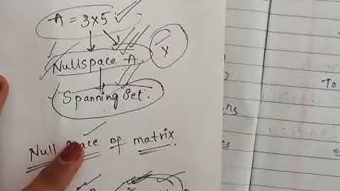 Spanning set of NULL SPACE question 5 sem maths important question 