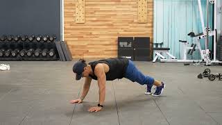 Push Up to Alternating Toe Touch
