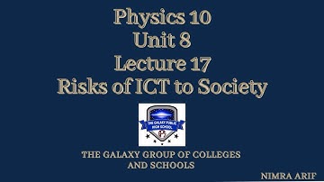 PHYSICS 10 | UNIT 8 | LECTURE 17 | RISKS OF ICT TO SOCIETY | OVER USE OF COMPUTER | COMPUTER CRIMES
