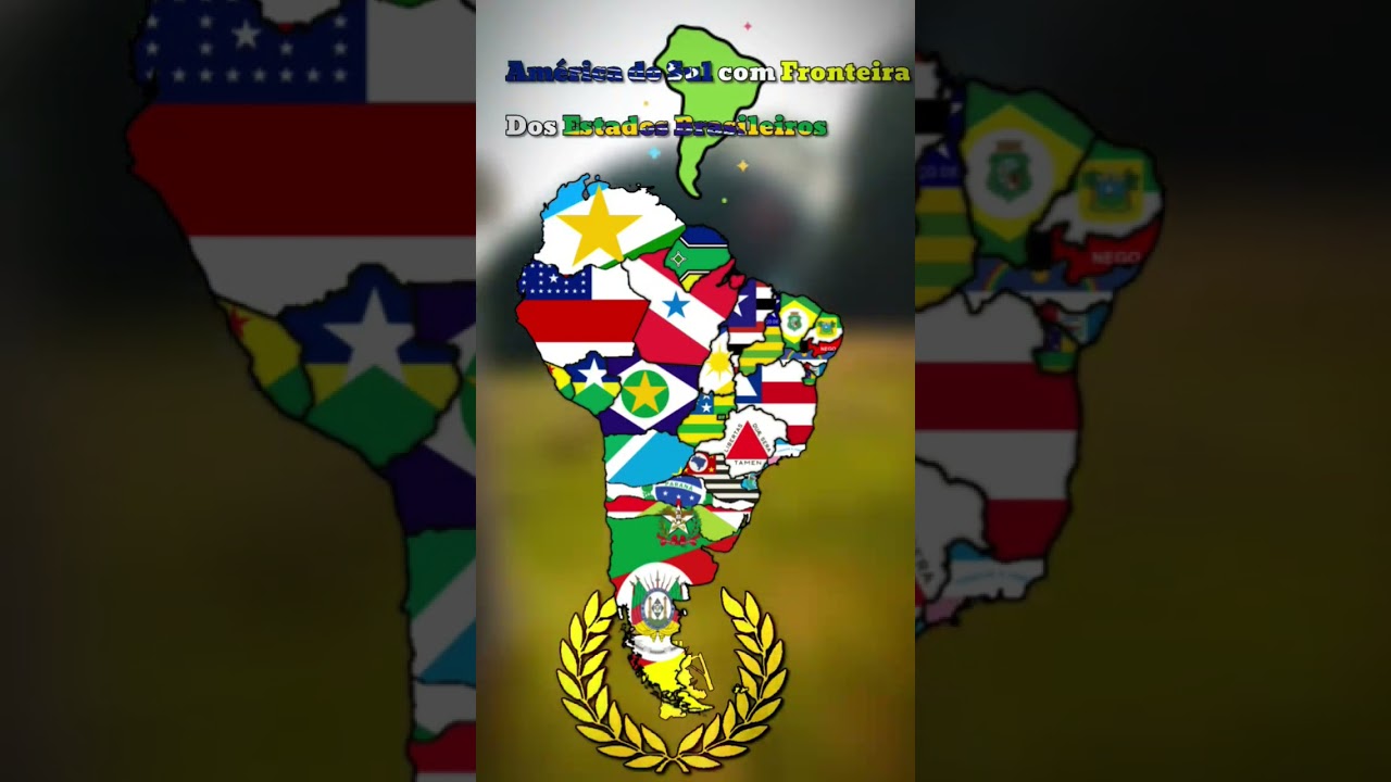 Mapa da América do Sul com Fronteiras dos Estados fo brasil #shorts #mapping #geography #mapper
