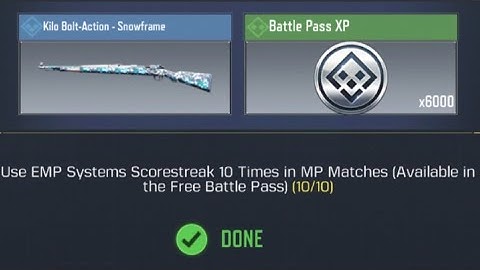 Call Of Duty Mobile Use EMP System Scoresreak 10 Times in MP Matches Task Complete