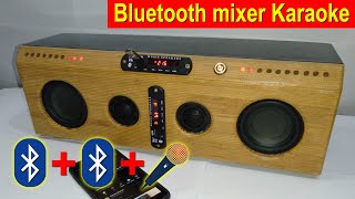 Bluetooth, FM, MP3 mixer karaoke by modifying another speaker