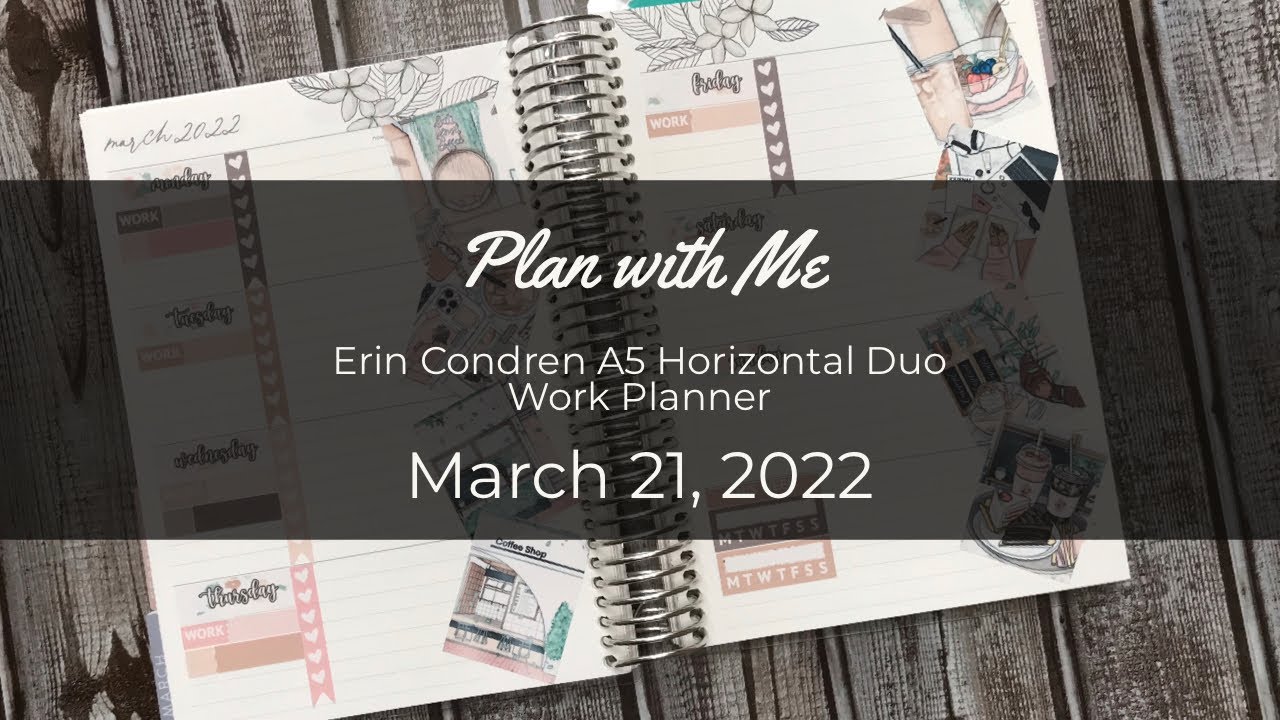 Plan with Me | Erin Condren A5 Horizontal + Daily Duo | Work Planner ...