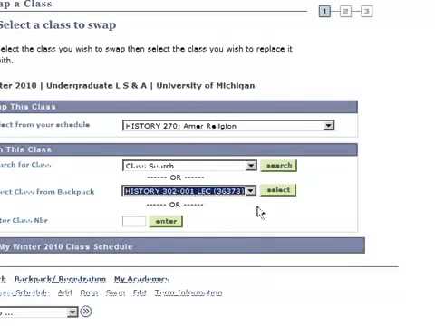 How to swap a course in Wolverine Access