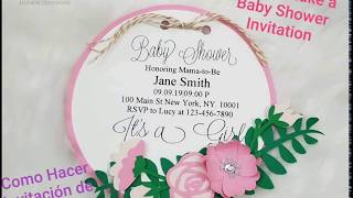 How to Make a Baby Shower Invitation / Como Hacer Invitación de Baby Shower