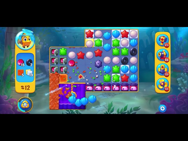 Fishdom level 15622 no boosters フィッシュダム ノーマル - YouTube