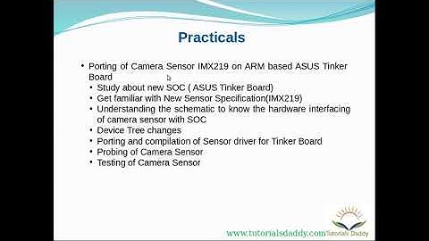 camera sensor training
