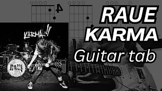 Raue - Karma Guitar Cover Guitar Tabs Guitar Tutorial