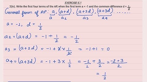 Class 10 Maths Chapter 5 ||Arithmetic Progressions|| Exercise - 5.1 | Q.no - 2 Part 4