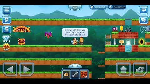 Infinity durability at pickaxe in Pixel Worlds :O