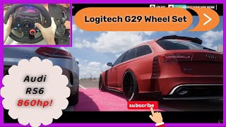 ❤️ Audi RS6 - 860hp - Drag Race - Forza Horizon 5 - Logitech G29 screenshot 4