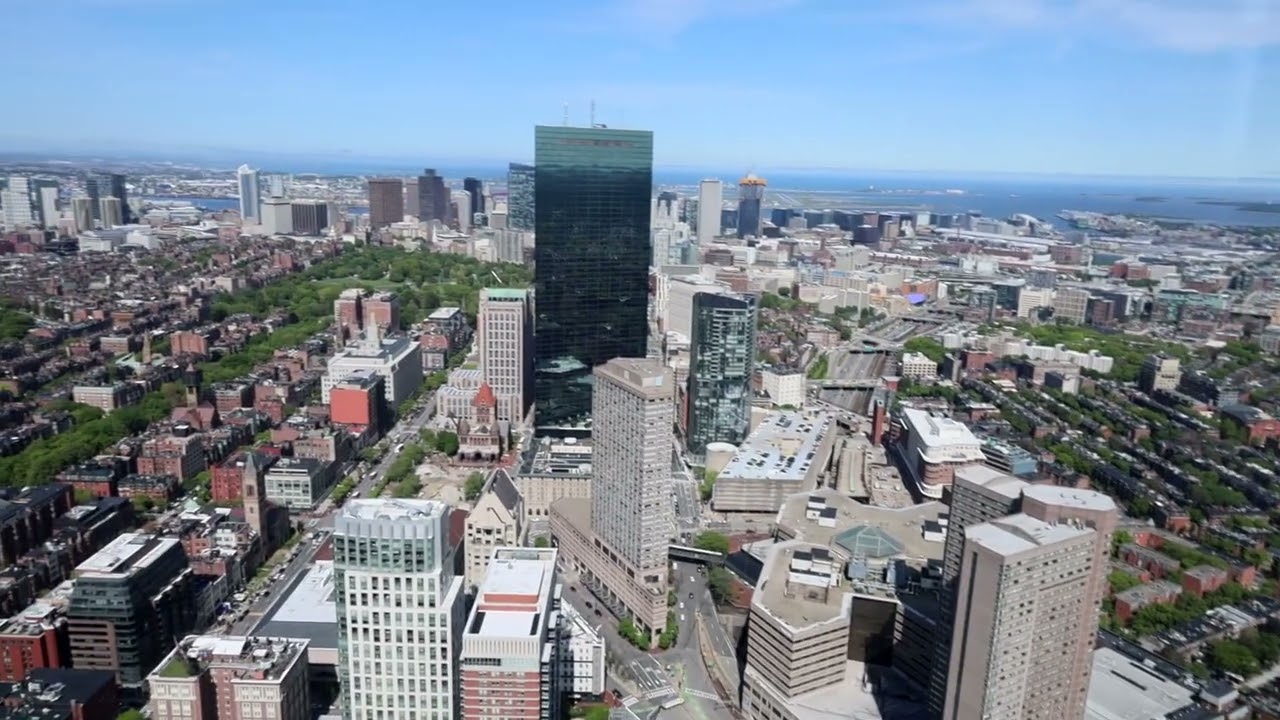 View from Top Of Prudential Tower, Boylston St., Back Bay, Boston, MA, 5/20/2024