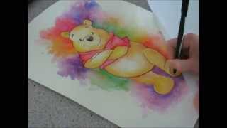 pooh winnie watercolor painting clarke watercolors getdrawings paintingvalley