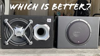 JBL GT Bass Pro 12 vs. Rockford Fosgate P300 12 - Battle of Powered Subwoofers - Decibel Results!!