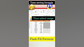 #shorts | Excel Tips &Tricks in Excel || Flash Fill Formula in Excel