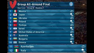 Ginnastica Ritmica - Mondiali - Group All-Around Final - Group B - rotation 1 - Valencia - 25-8-23