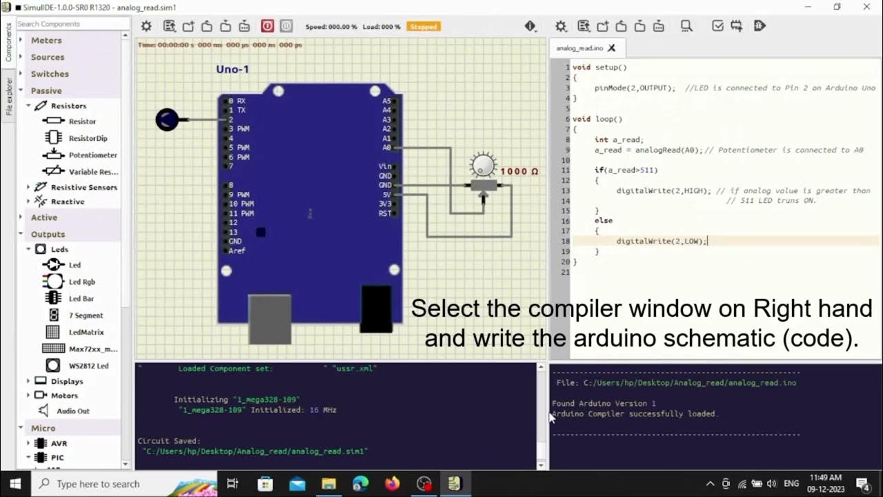 Analog input reading using Arduino Uno - YouTube