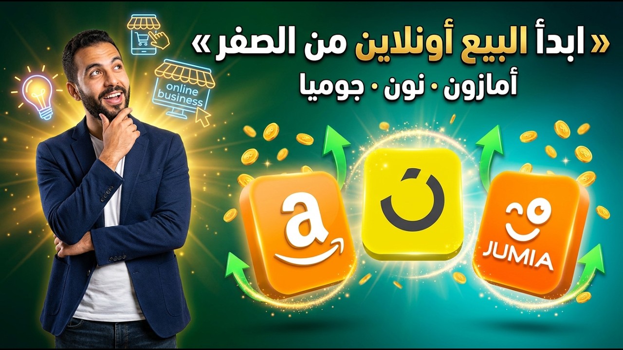 إزاي تبدأ البيع أونلاين في مصر من الصفر خطوة بخطوة | أمازون · نون · جوميا