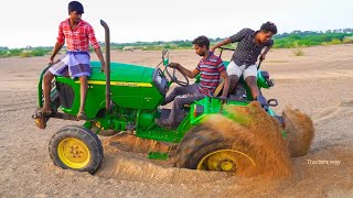 Testing the power and capacity of JOHN DEERE 5045D Tractor in river sand dune #2