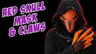 How to make paper RED SKULL Mask and Claws || Easy origami