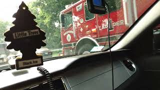 (CODE 3) NEW Medford Ladder 1 Responding with Airhorn and Q
