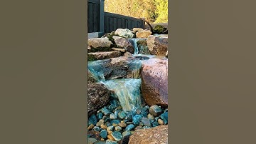 DIY backyard WATERFALL build in 52 seconds! | #shorts #timelapse