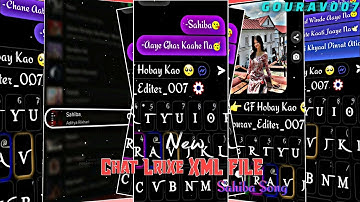 Sahiba Song|💥💯Chat Lrixe XML FILE💥In Alight motion |🌿📂@Lx_Gourav_YT✅
