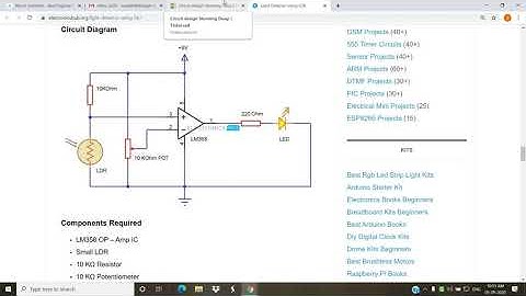 Light Detector using LDR and OpAmp