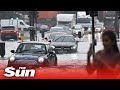 London flash floods– Cars & DLR station underwater as flood chaos hit capital in severe UK weather