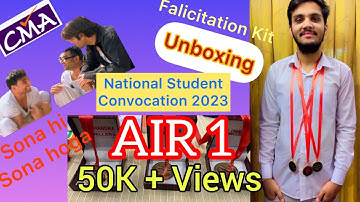 AIR 1 🥇🥇🥇||CMA Felicitation|| #motivation #cma #unboxing #icai #air1